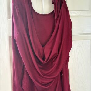 Cupshe Burgundy Long Sleeve Top Size M